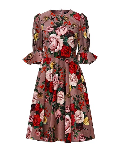 DOLCE&GABBANA Midi dress Antique rose 98% Cotton, 2% Elastane