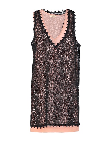 LIU •JO Κοντό φόρεμα Μαύρο 100% Πολυεστέρας, Βισκόζη