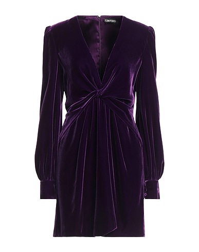 TOM FORD Short dress Plum 78% Viscose, 22% Silk