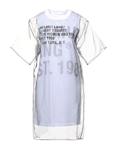 HELMUT LANG Short dress White 100% Polyester, Cotton