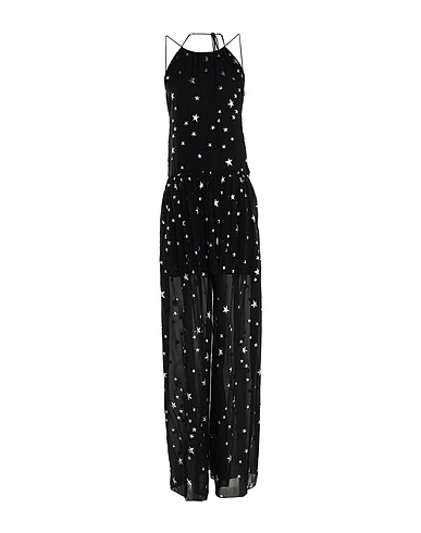 AMIRI Long dress Black 72% Silk, 28% Metallic Polyester