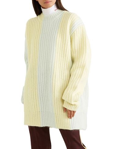 Shop Calvin Klein 205w39nyc Woman Sweater Light Yellow Size S Mohair Wool, Wool, Polyamide