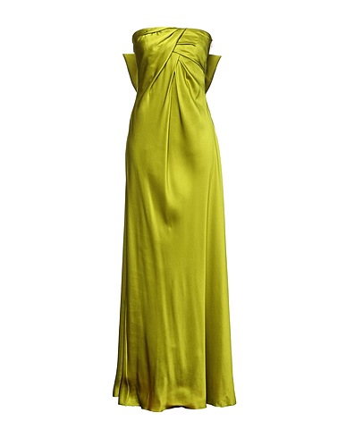 ALBERTA FERRETTI Long dress Lime green 60% Acetate, 40% Cupro