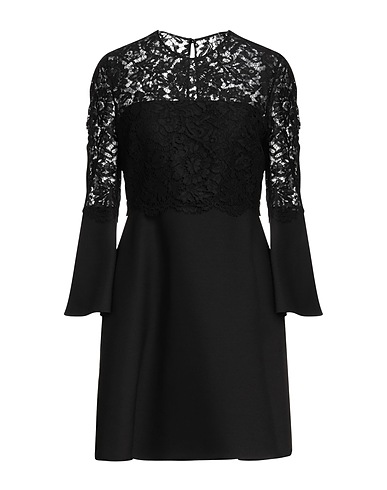 VALENTINO GARAVANI Short dress Black 65% Virgin Wool, 35% Silk, Viscose, Cotton, Polyamide