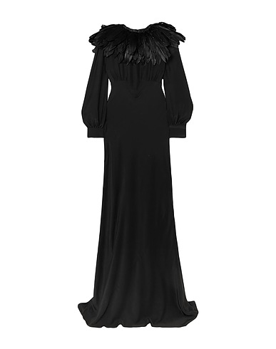 OLIVIA VON HALLE Vestito in Seta Nero 100% Seta, Piuma