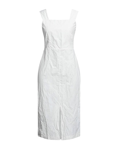 LIVIANA CONTI Midi dress White 55% Polyamide, 39% Cotton, 6% Metallic fiber