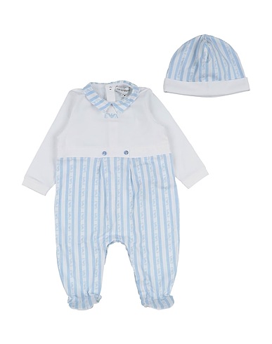 EMPORIO ARMANI Baby jumpsuit  White 95% Cotton, 5% Elastane