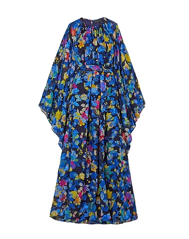 ETRO Long dress Midnight blue 63% Silk, 27% Polyester, 10% Metallic fiber