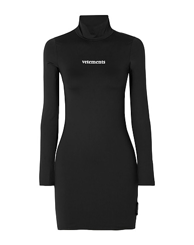 VETEMENTS Sheath dress Black 80% Polyamide, 20% Elastane