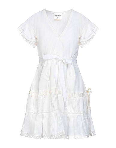 SEMICOUTURE Short dress White 100% Cotton