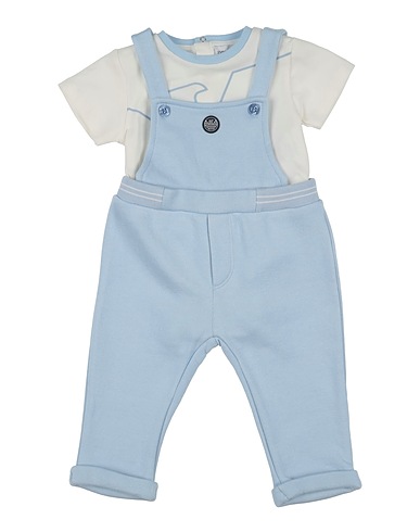 EMPORIO ARMANI Baby jumpsuit Sky blue 60% Viscose, 40% Cotton