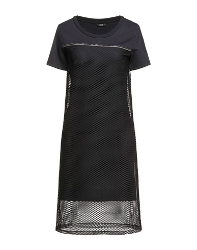 LIU •JO Midi dress SPORT Black 60% Viscose, 35% Polyamide, 5% Elastane, Polyester, Cotton