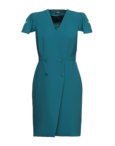 ELISABETTA FRANCHI Short dress Emerald green 100% Polyester
