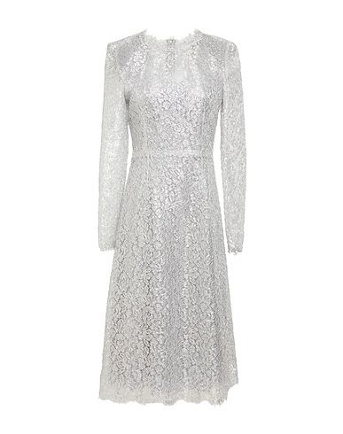 DOLCE&GABBANA Elegant dress Silver 67% Polyamide, 33% Polyester