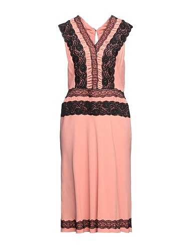 MOSCHINO Vestido midi Rosa antiguo 72% Acetato, 27% Viscosa, 1% Otras Fibras, Poliamida