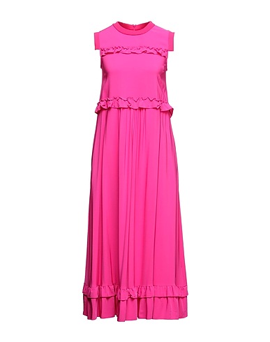 TWINSET Midi dress Fuchsia 95% Viscose, 5% Elastane, Polyester