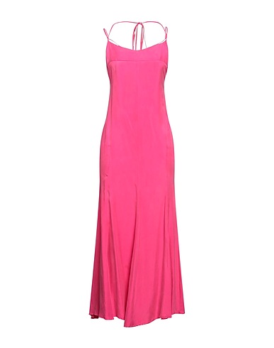 WEILI ZHENG Vestito lungo Fucsia 60% Cupro, 40% Viscosa