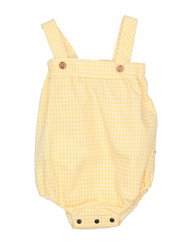 LE PETIT COCO Baby bodysuit Yellow 65% Cotton, 35% Polyester