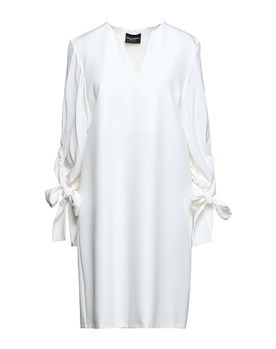ATOS LOMBARDINI Short dress White 90% Polyester, 10% Rubber, Acetate, Silk