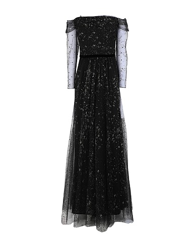 MARCHESA NOTTE Long dress Black 100% Polyester