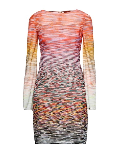 MISSONI Short dress Orange 100% Viscose, Polyamide