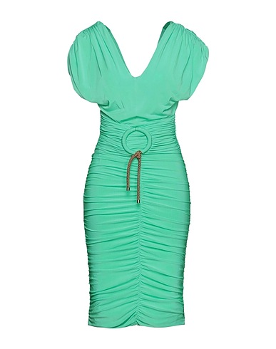 SIMONA CORSELLINI Midi dress Green 95% Viscose, 5% Elastane