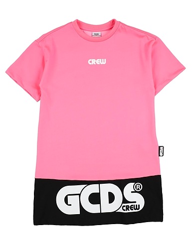 GCDS MINI Dress Fuchsia 65% Polyester, 35% Cotton
