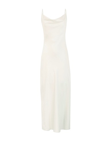 8 by YOOX Long dress SILK COWL-NECK MIDI DRESS
 Ivory 100% Silk