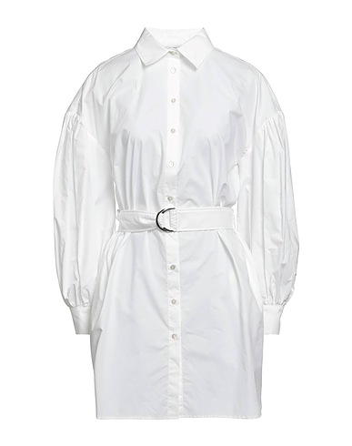 P.A.R.O.S.H. Shirt dress White 100% Cotton