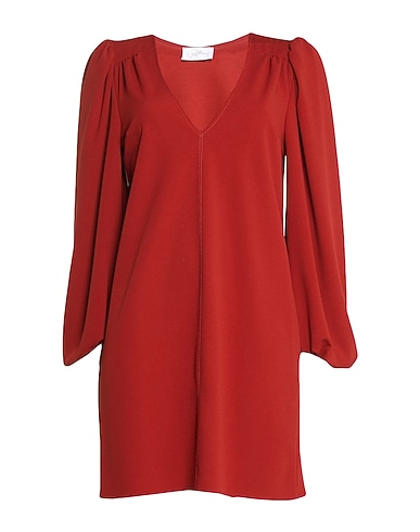SOALLURE Short dress Brick 95% Polyester, 5% Elastic fibres