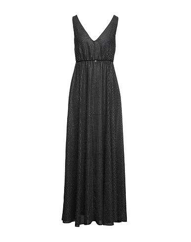 PINKO Long dress Black 100% Polyester, Glass