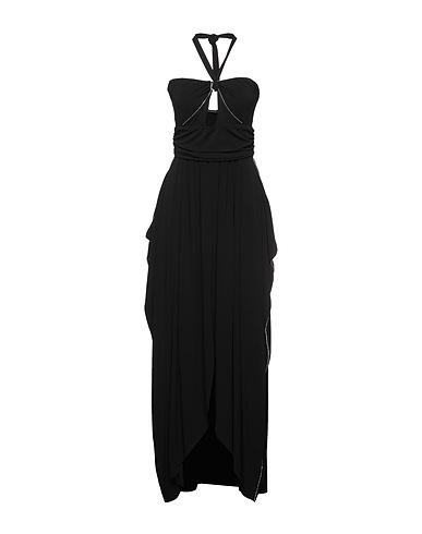 AMEN Long dress Black 96% Viscose, 4% Elastane, Glass, Metal