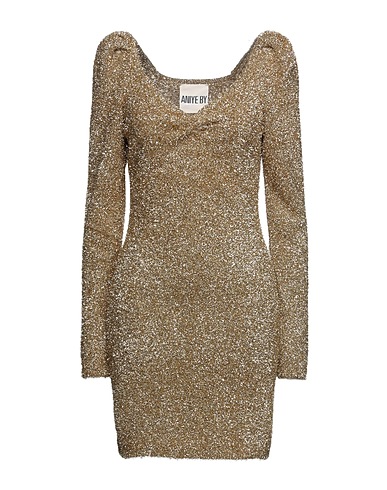 ANIYE BY Sheath dress Gold 71% Polyester, 29% Polyamide
