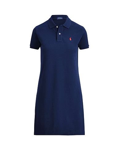 POLO RALPH LAUREN Vestito corto COTTON MESH POLO DRESS
 Blu notte 100% Cotone