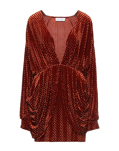 WEILI ZHENG Short dress Rust 95% Polyester, 5% Elastane