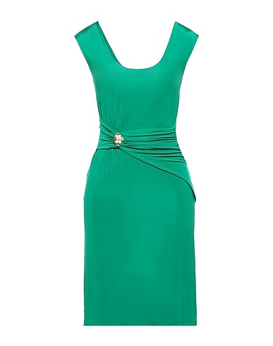 ROBERTO CAVALLI Short dress Emerald green 90% Viscose, 10% Elastane