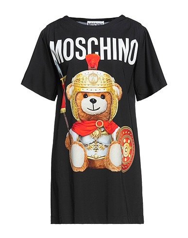 MOSCHINO Καλοκαιρινό φόρεμα Μαύρο 98% Βισκόζη, 2% Άλλες ίνες