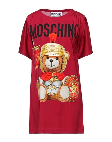 MOSCHINO Short dress Brick red 98% Viscose, 2% Other Fibres