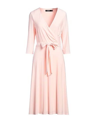 LAUREN RALPH LAUREN Midi dress CARLYNA 3/4 SLEEVE DRESS
 Pink 95% Polyester, 5% Elastane