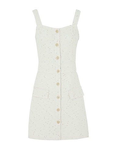 8 by YOOX サマードレス COTTON BLEND BUTTON-UP SHORT DRESS
 アイボリー コットン 76% / レーヨン 8% / ナイロン 7% / ポリエステル 5% / アクリル 4%