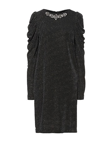 CLIPS Short dress Black 93% Polyamide, 4% Elastane, 3% Polyester