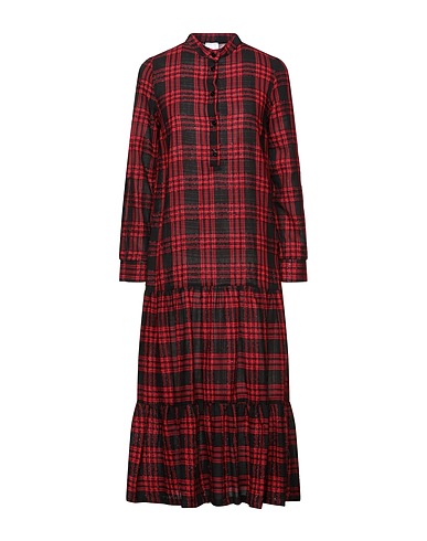 GAëLLE Paris Midi dress Red 43% Cotton, 32% Viscose, 14% Polyester, 11% Wool