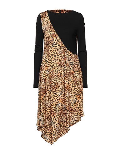 JUST CAVALLI Short dress Beige 100% Viscose, Polyamide, Elastane
