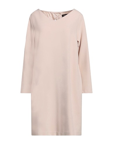 OTTOD'AME Short dress Beige 62% Polyester, 32% Viscose, 6% Elastane