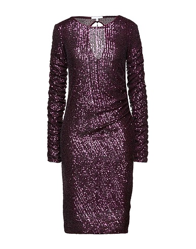 PATRIZIA PEPE Midi dress Plum 92% Polyester, 8% Elastane