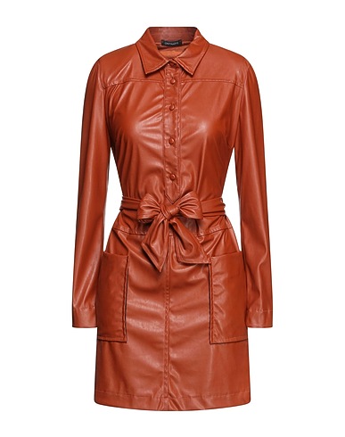 CRISTINAEFFE Shirt dress Brown 100% Polyester