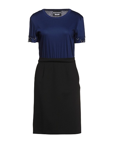 BOUTIQUE MOSCHINO Midi dress Midnight blue 65% Viscose, 30% Polyamide, 5% Other Fibres, Cotton