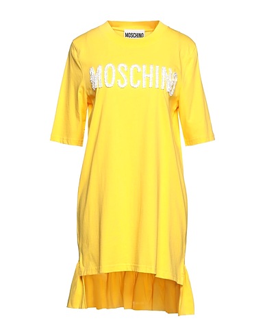 MOSCHINO Vestito corto COUTURE Giallo 100% Cotone