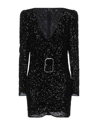 AMEN Short dress Black 100% Polyamide, PVC - Polyvinyl chloride, Glass, Metal