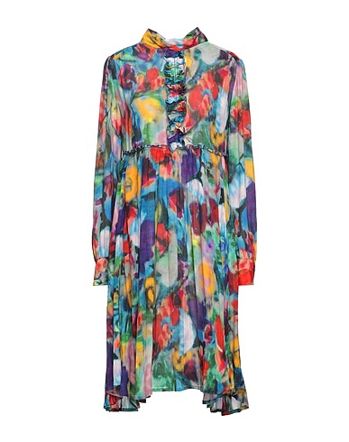HIGH Robe mi-longue Vert 65% Rayonne, 35% Soie